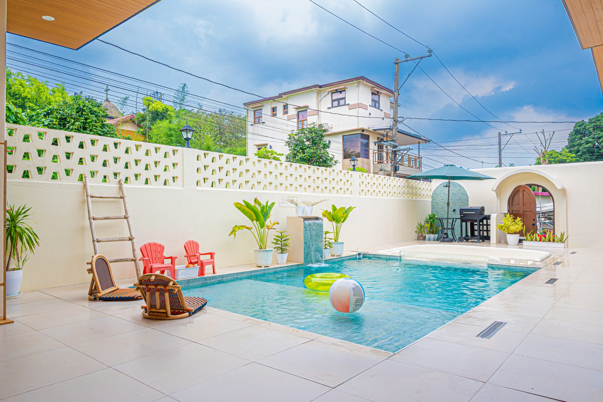 Pool deck by day