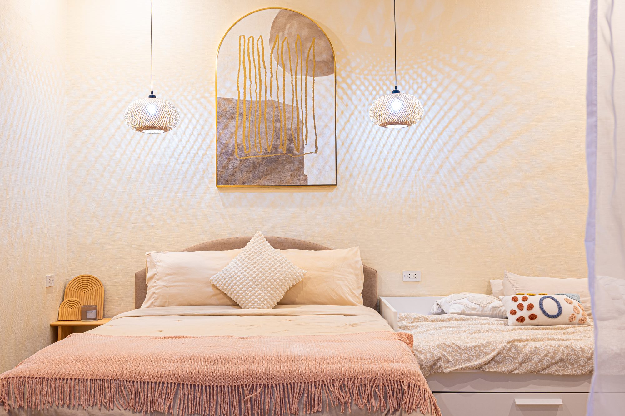 Bedroom with warm tones